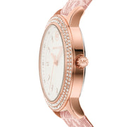  Shop Authentic Michael Kors Tibby Silver Dial Pink Leather Strap Watch for Women - MK1050 - Luxxuri