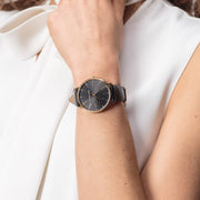  Shop Authentic Michael Kors Pyper Black Dial Black Leather Strap Watch For Women - MK2747 - Luxxuri