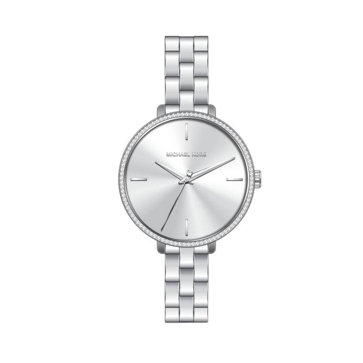  Shop Authentic Michael Kors Charley Quartz Silver Dial Silver Steel Strap Watch for Women - MK4398 - Luxxuri