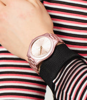  Shop Authentic Michael Kors Slim Runway Pink Dial Pink Steel Strap Watch For Women - MK4456 - Luxxuri