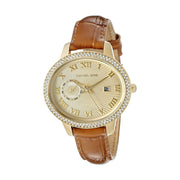  Shop Authentic Michael Kors Whitley Quartz Gold Dial Brown Leather Strap Watch For Women - MK2428 - Luxxuri