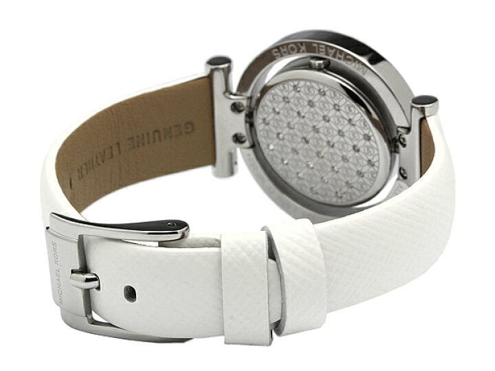  Shop Authentic Michael Kors Averi Silver Dial White Leather Strap Watch for Women - MK2524 - Luxxuri