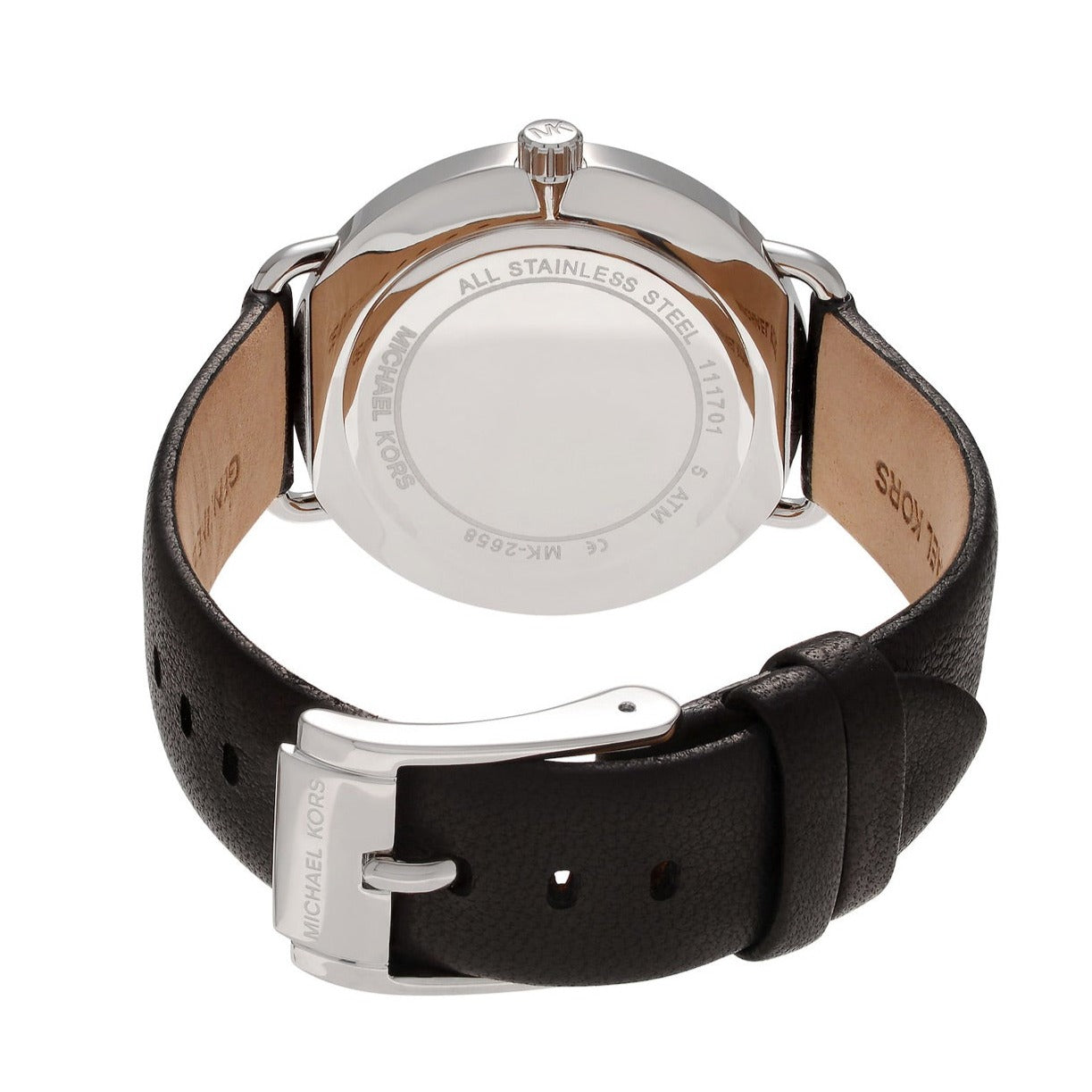  Shop Authentic Michael Kors Portia Quartz White Dial Black Leather Strap Watch For Women - MK2658 - Luxxuri
