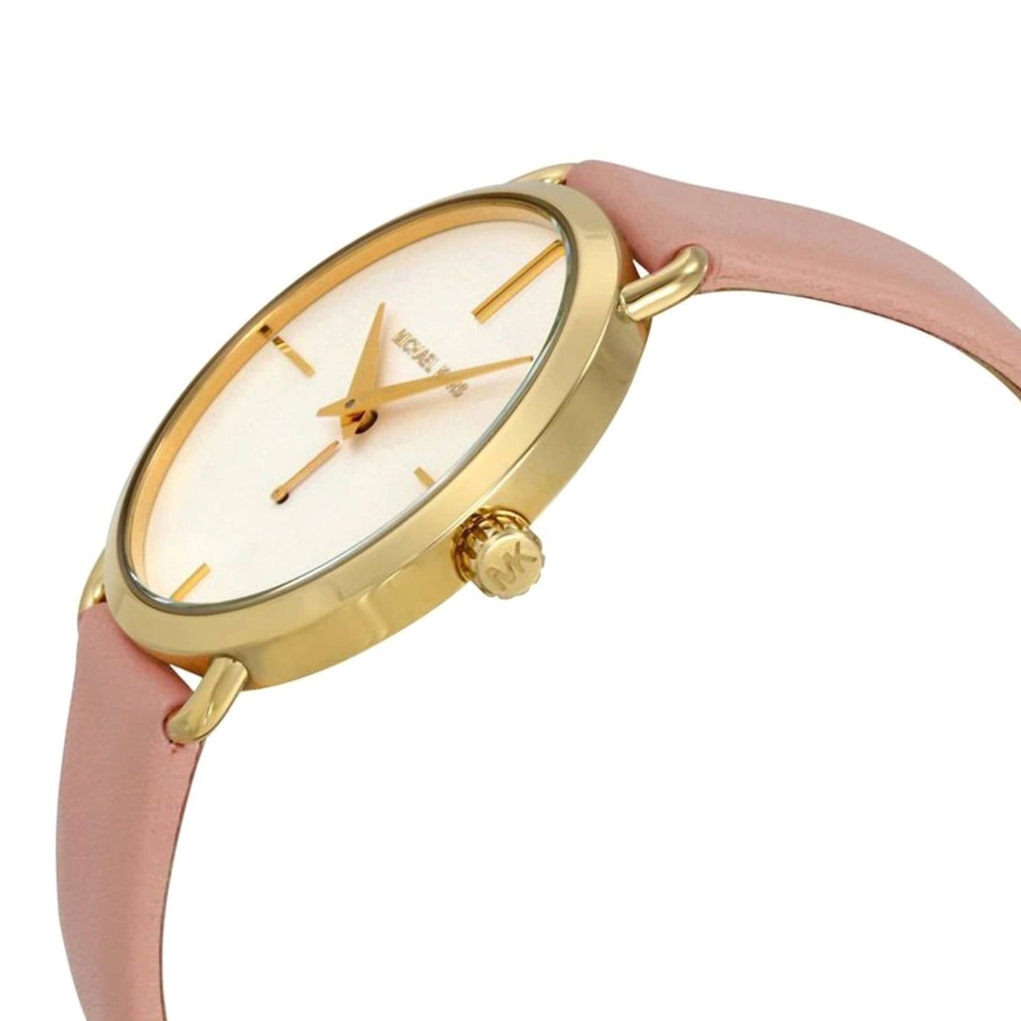  Shop Authentic Michael Kors Portia Quartz White Dial Pink Leather Strap Watch For Women - MK2659 - Luxxuri