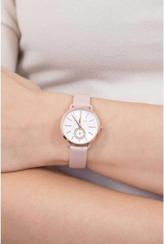  Shop Authentic Michael Kors Petite Portia Silver Dial Pink Rubber Strap Watch For Women - MK2735 - Luxxuri