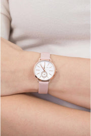  Shop Authentic Michael Kors Petite Portia Silver Dial Pink Rubber Strap Watch For Women - MK2735 - Luxxuri