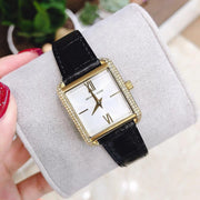  Shop Authentic Michael Kors Lake Quartz White Dial Black Leather Strap Watch For Women - MK2762 - Luxxuri