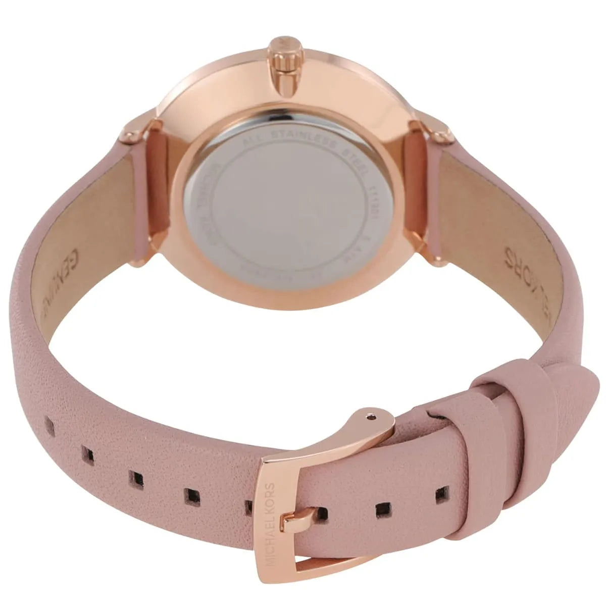  Shop Authentic Michael Kors Pyper Analog White Dial Pink Leather Strap Watch For Women - MK2803 - Luxxuri
