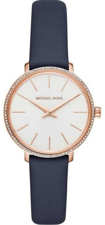  Shop Authentic Michael Kors Pyper Analog White Dial Black Leather Strap Watch For Women - MK2804 - Luxxuri