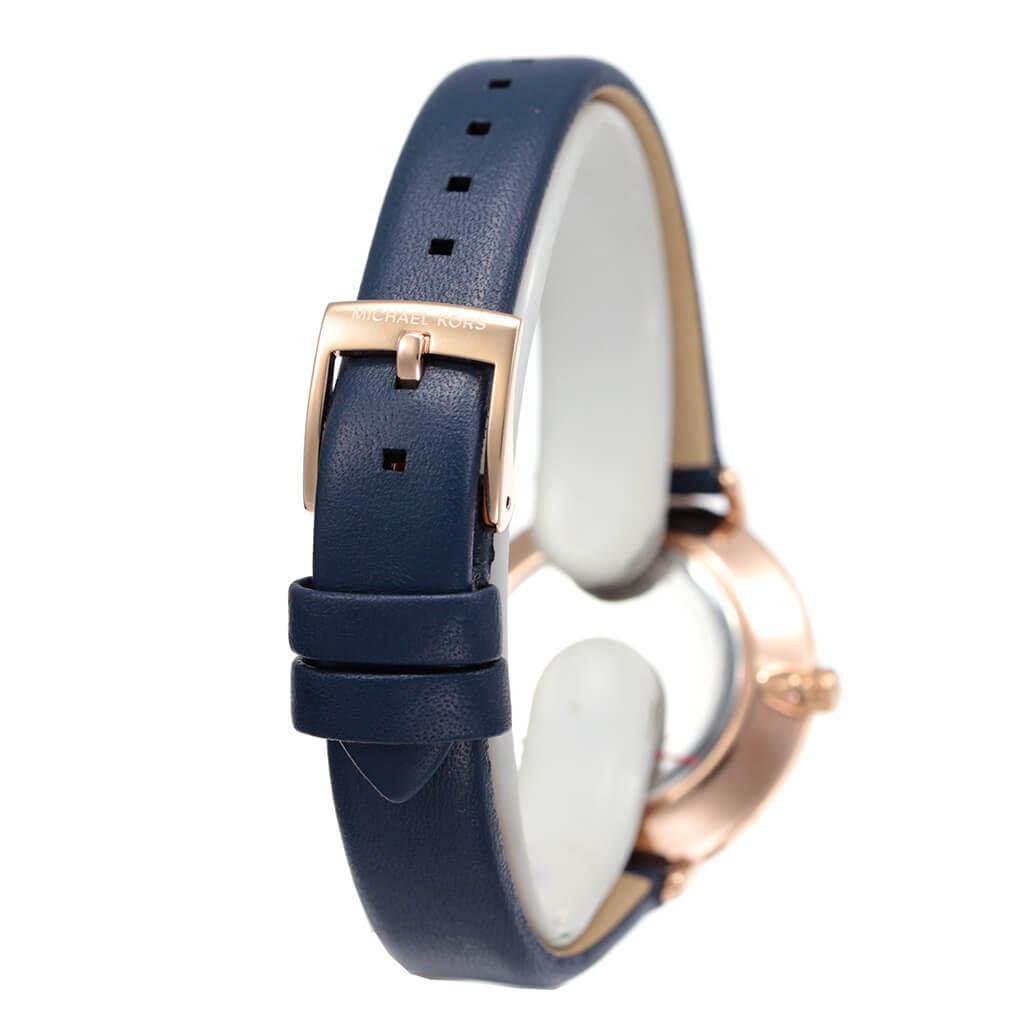  Shop Authentic Michael Kors Pyper Analog White Dial Black Leather Strap Watch For Women - MK2804 - Luxxuri
