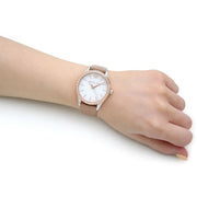  Shop Authentic Michael Kors Layton Mother of Pearl White Dial Brown Leather Strap Watch For Women - MK2910 - Luxxuri