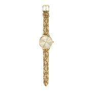  Shop Authentic Michael Kors Addyson Quartz Gold Dial Gold Leather Strap Watch for Women - MK2952 - Luxxuri