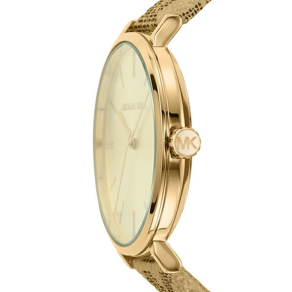  Shop Authentic Michael Kors Addyson Quartz Gold Dial Gold Leather Strap Watch for Women - MK2952 - Luxxuri
