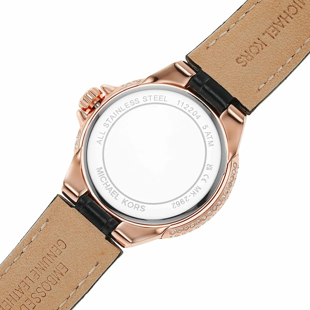 Shop Authentic Michael Kors Camille Three-Hand Crystals White Dial Black Leather Strap Watch for Women - MK2962 - Luxxuri