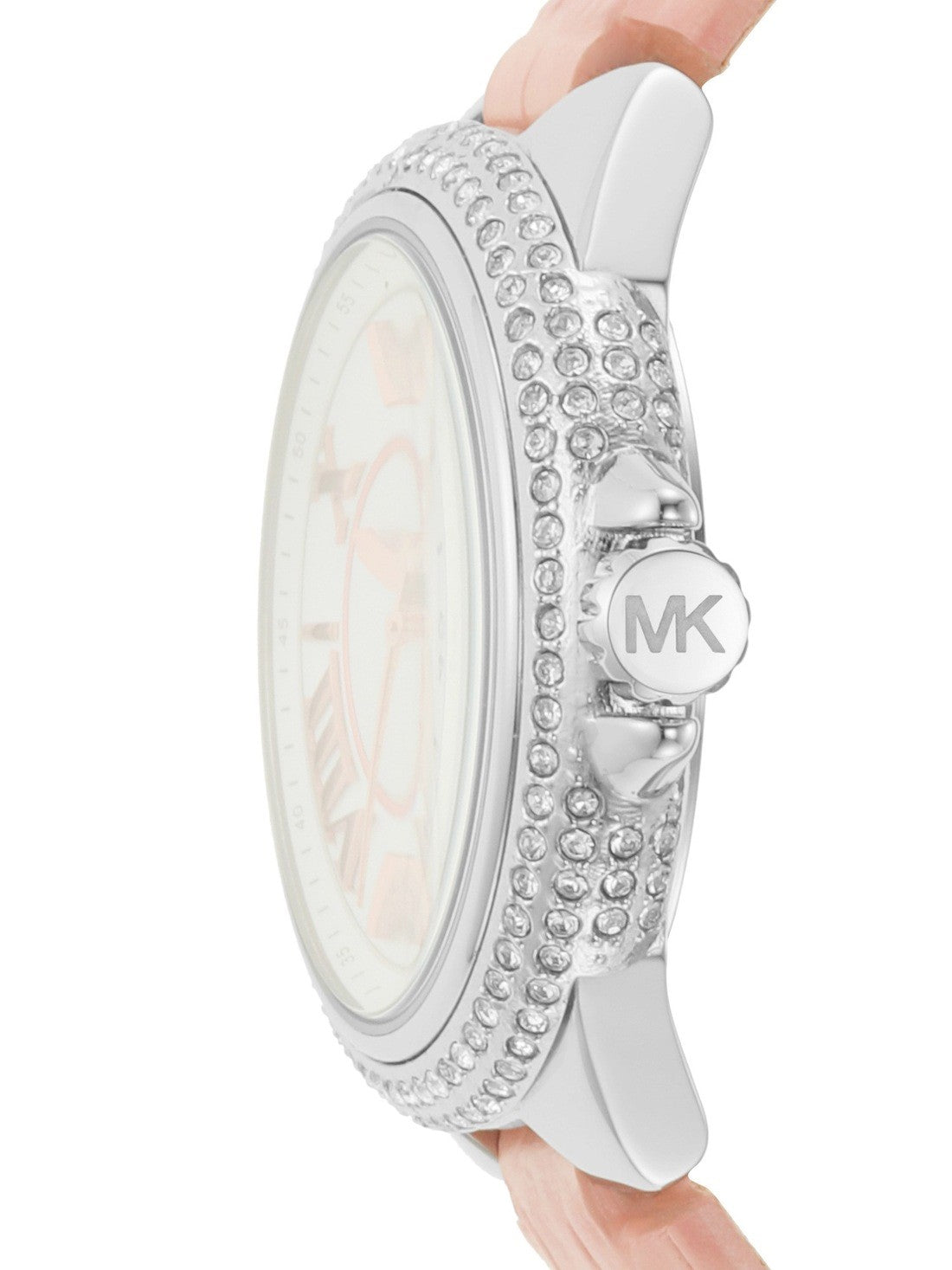  Shop Authentic Michael Kors Camille Three-Hand Crystals White Dial Pink Leather Strap Watch for Women - MK2963 - Luxxuri