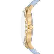  Shop Authentic Michael Kors Tibby Multifunction White Dial Blue Leather Strap Watch For Women - MK2965 - Luxxuri