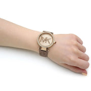  Shop Authentic Michael Kors Parker Three Hand Gold Dial Brown Leather Strap Watch For Women - MK2973 - Luxxuri