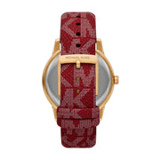  Shop Authentic Michael Kors Tibby Multifunction Silver Dial Red Leather Strap Watch For Women - MK2975 - Luxxuri