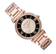  Shop Authentic Michael Kors Catlin Black Dial Rose Gold Steel Strap Watch for Women - MK3339 - Luxxuri
