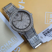  Shop Authentic Michael Kors Kerry Crystal Pave Silver Dial Silver Steel Strap Watch For Women - MK3359 - Luxxuri