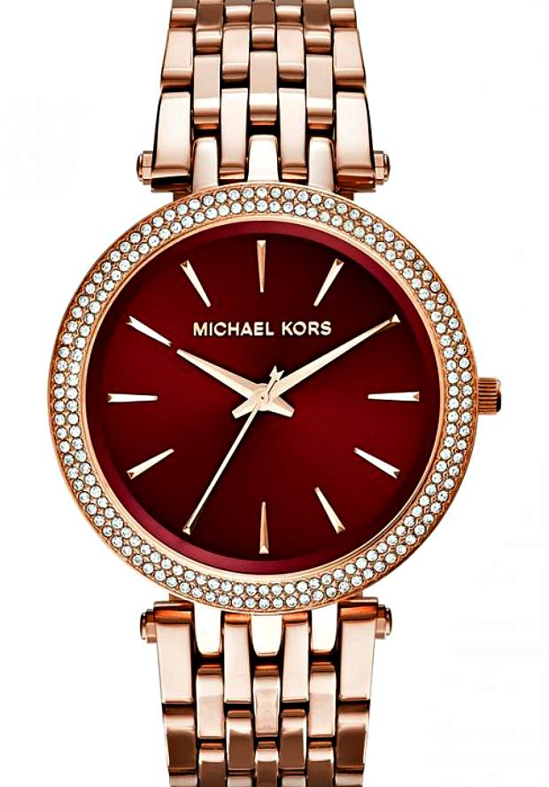  Shop Authentic Michael Kors Darci Red DIal Rose Gold Stainless Steel Strap Watch for Women - MK3378 - Luxxuri