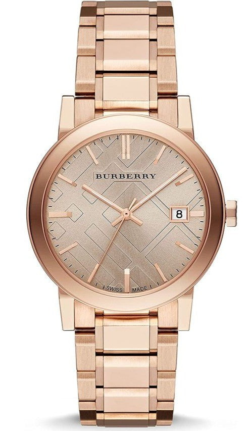  Shop Authentic Burberry The City Rose Gold Dial Rose Gold Steel Strap Watch for Women - BU9034 - Luxxuri