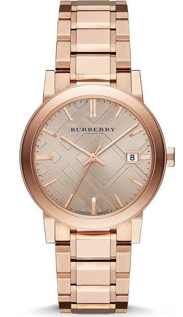  Shop Authentic Burberry The City Rose Gold Dial Rose Gold Steel Strap Watch for Women - BU9034 - Luxxuri