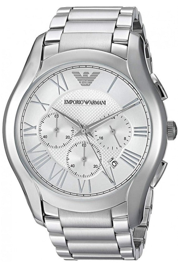  Shop Authentic Emporio Armani Valente Chronograph Silver Dial Silver Steel Strap Watch For Men - AR11081 - Luxxuri