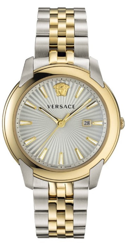  Shop Authentic Versace V-Urban Quartz Silver Dial Two Tone Steel Strap Watch for Men - VELQ00519 - Luxxuri