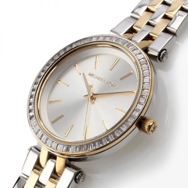  Shop Authentic Michael Kors Darci Silver Dial Two Tone Steel Strap Watch for Women - MK3405 - Luxxuri