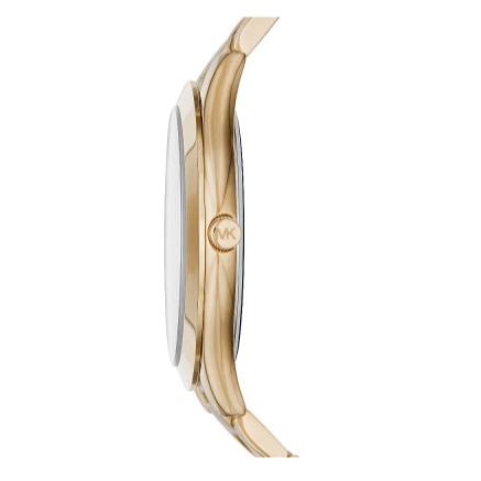  Shop Authentic Michael Kors Slim Runway Green Dial Gold Steel Strap Watch for Women - MK3435 - Luxxuri