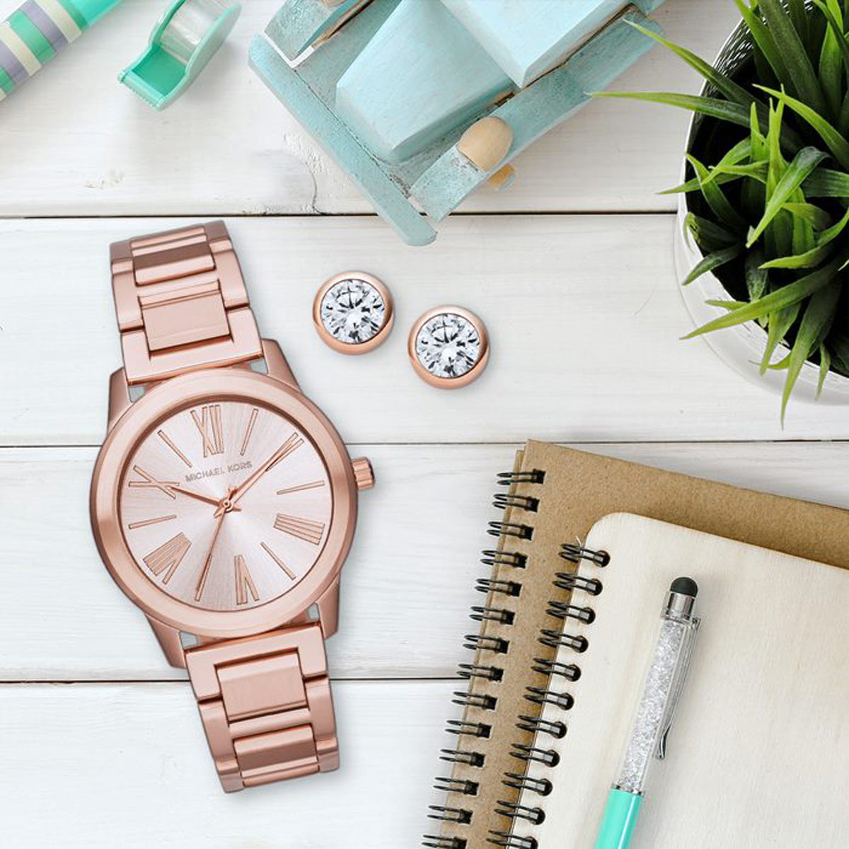  Shop Authentic Michael Kors Hartman Rose Gold Dial Rose Gold Steel Strap Watch For Women - MK3491 - Luxxuri
