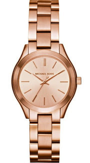  Shop Authentic Michael Kors Slim Runway Rose Gold Dial Rose Gold Steel Strap Watch for Women - MK3513 - Luxxuri