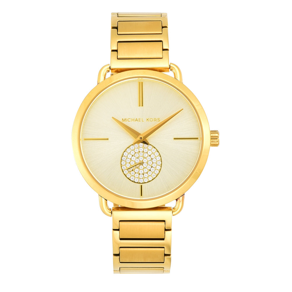  Shop Authentic Michael Kors Portia Gold Dial Gold Steel Strap Watch for Women - MK3639 - Luxxuri