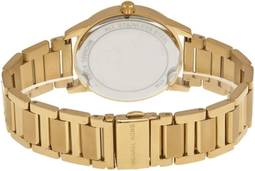  Shop Authentic Michael Kors Hartman Analog Quartz Black Dial Gold Steel Strap Watch For Women - MK3647 - Luxxuri