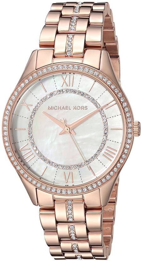  Shop Authentic Michael Kors Lauryn Mother of Pearl Dial Rose Gold Steel Strap Watch for Women - MK3716 - Luxxuri