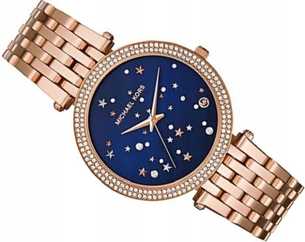  Shop Authentic Michael Kors Darci Blue Dial Rose Gold Steel Strap Watch for Women - MK3728 - Luxxuri