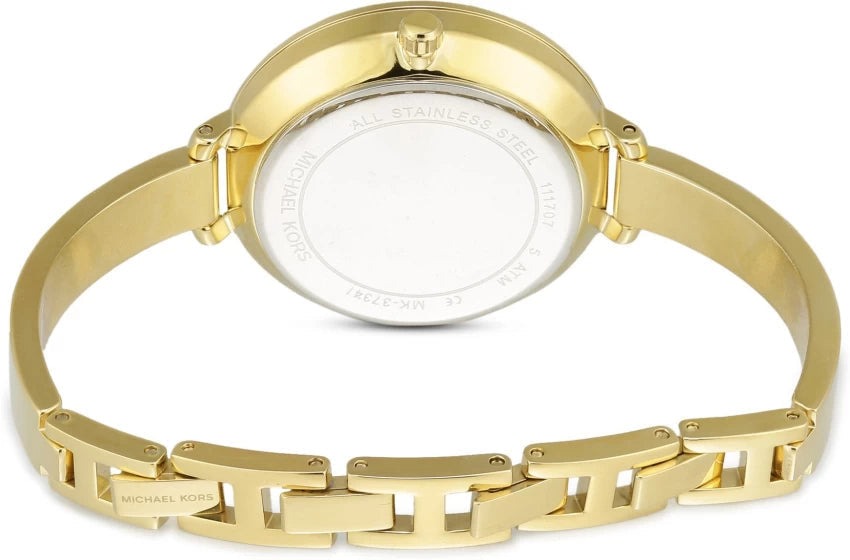  Shop Authentic Michael Kors Jaryn Quartz Gold Dial Gold Steel Strap Watch For Women - MK3734 - Luxxuri