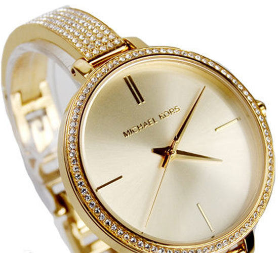  Shop Authentic Michael Kors Jaryn Quartz Gold Dial Gold Steel Strap Watch For Women - MK3784 - Luxxuri