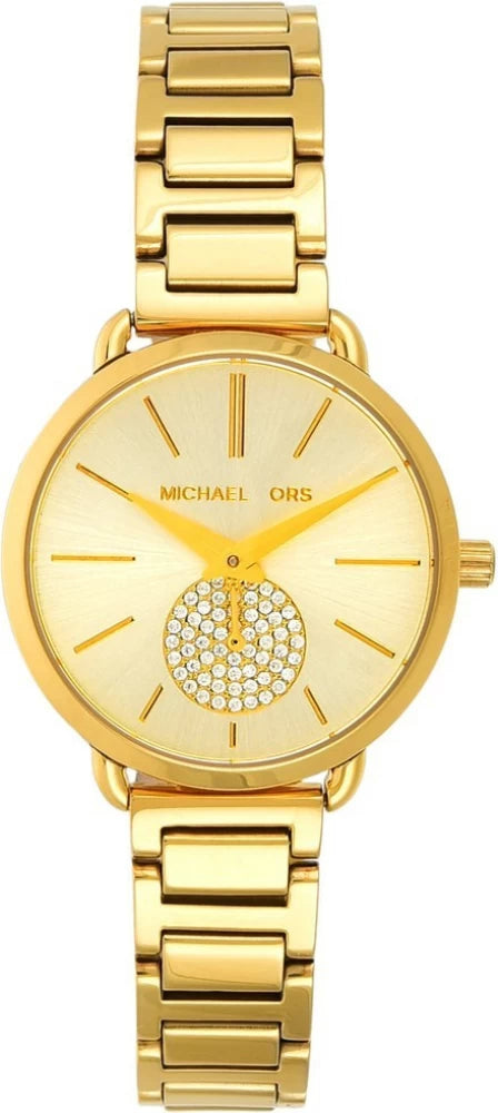  Shop Authentic Michael Kors Portia Quartz Gold Dial Gold Steel Strap Watch For Women - MK3838 - Luxxuri