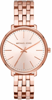  Shop Authentic Michael Kors Pyper Three-Hand Rose Gold Dial Rose Gold Steel Strap Watch For Women - MK3897 - Luxxuri