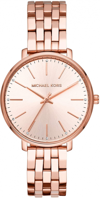  Shop Authentic Michael Kors Pyper Three-Hand Rose Gold Dial Rose Gold Steel Strap Watch For Women - MK3897 - Luxxuri