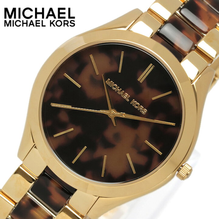 Shop Authentic Michael Kors Slim Runway Tortoise Shell Dial Two Tone Steel Strap Watch for Women - MK4284 - Luxxuri