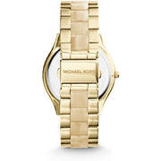  Shop Authentic Michael Kors Slim Runway Gold Dial Two Tone Gold Strap Watch for Women - MK4285 - Luxxuri