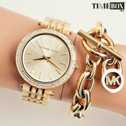  Shop Authentic Michael Kors Darci Gold Dial Gold Steel Strap Watch for Women - MK4325 - Luxxuri