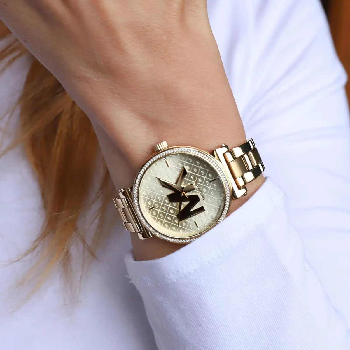  Shop Authentic Michael Kors Sofie Quartz Gold Dial Gold Steel Strap Watch For Women - MK4334 - Luxxuri