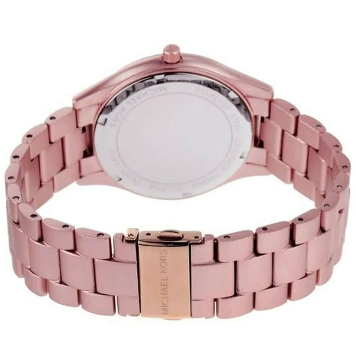  Shop Authentic Michael Kors Slim Runway Pink Dial Pink Steel Strap Watch For Women - MK4456 - Luxxuri