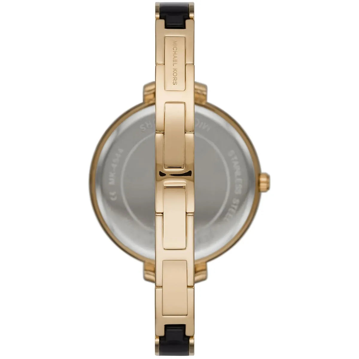  Shop Authentic Michael Kors Jaryn Quartz Gold Dial Black Steel Strap Watch For Women - MK4544 - Luxxuri