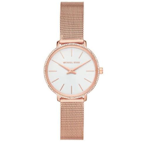  Shop Authentic Michael Kors Pyper Quartz Mother of Pearl White Dial Rose Gold Mesh Strap Watch For Women - MK4588 - Luxxuri
