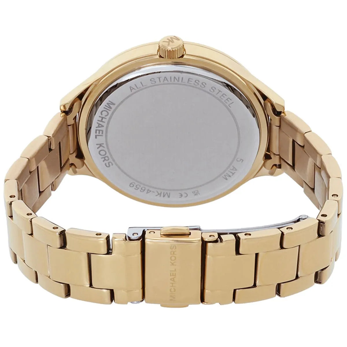  Shop Authentic Michael Kors Sylvia Mother Of Pearl Dial Gold Steel Strap Watch For Women - MK4655 - Luxxuri